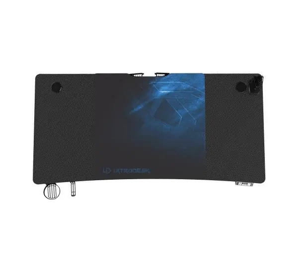 Ultradesk LEVEL V2 140cm Regulacja wysokości Czarno-niebieski - Kup na Raty - RRSO 0%