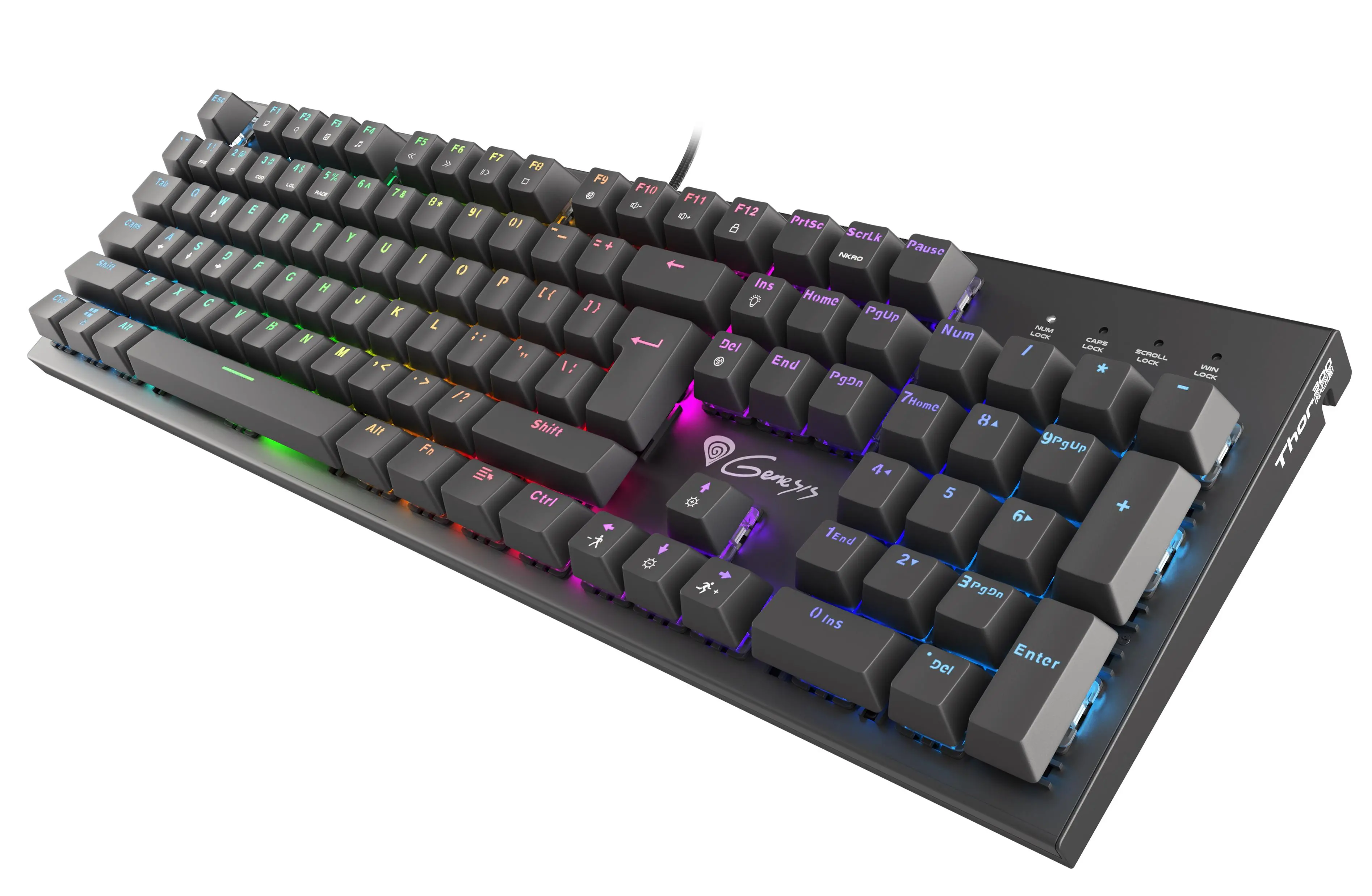 Klawiatura mechaniczna Genesis Thor 300 RGB Outemu Brown Czarny