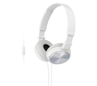 Słuchawki przewodowe Sony MDR-ZX310AP Nauszne Mikrofon Biały