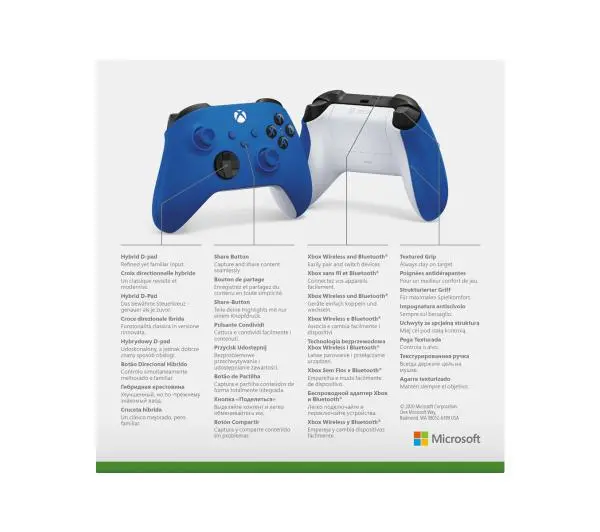 Microsoft Xbox Series Kontroler bezprzewodowy do Xbox, PC shock blue