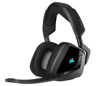 Słuchawki bezprzewodowe z mikrofonem Corsair Void RGB Elite z dźwiękiem przestrzennym 7.1 Nauszne Czarny