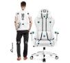 Fotel Diablo Chairs X-One 2.0 King Size Gamingowy do 180kg Skóra ECO Tkanina Biało-czarny