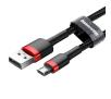Baseus Kabel Micro USB  Cafule 2.4A 0.5m (czerwono-czarny)