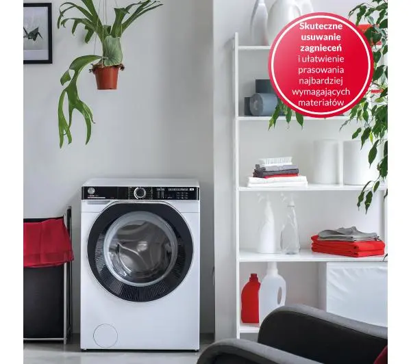 Hoover H-Wash 500 HWP 69AMBC/1-S Slim 9kg 1600obr/min Zdalne sterowanie - DRUGI -30%, ALBO 5-TY ZA 1ZŁ - Kup na Raty - RRSO 0%