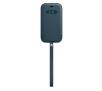 Etui Apple Leather Sleeve MagSafe do iPhone 12/12 Pro Bałtycki błękit