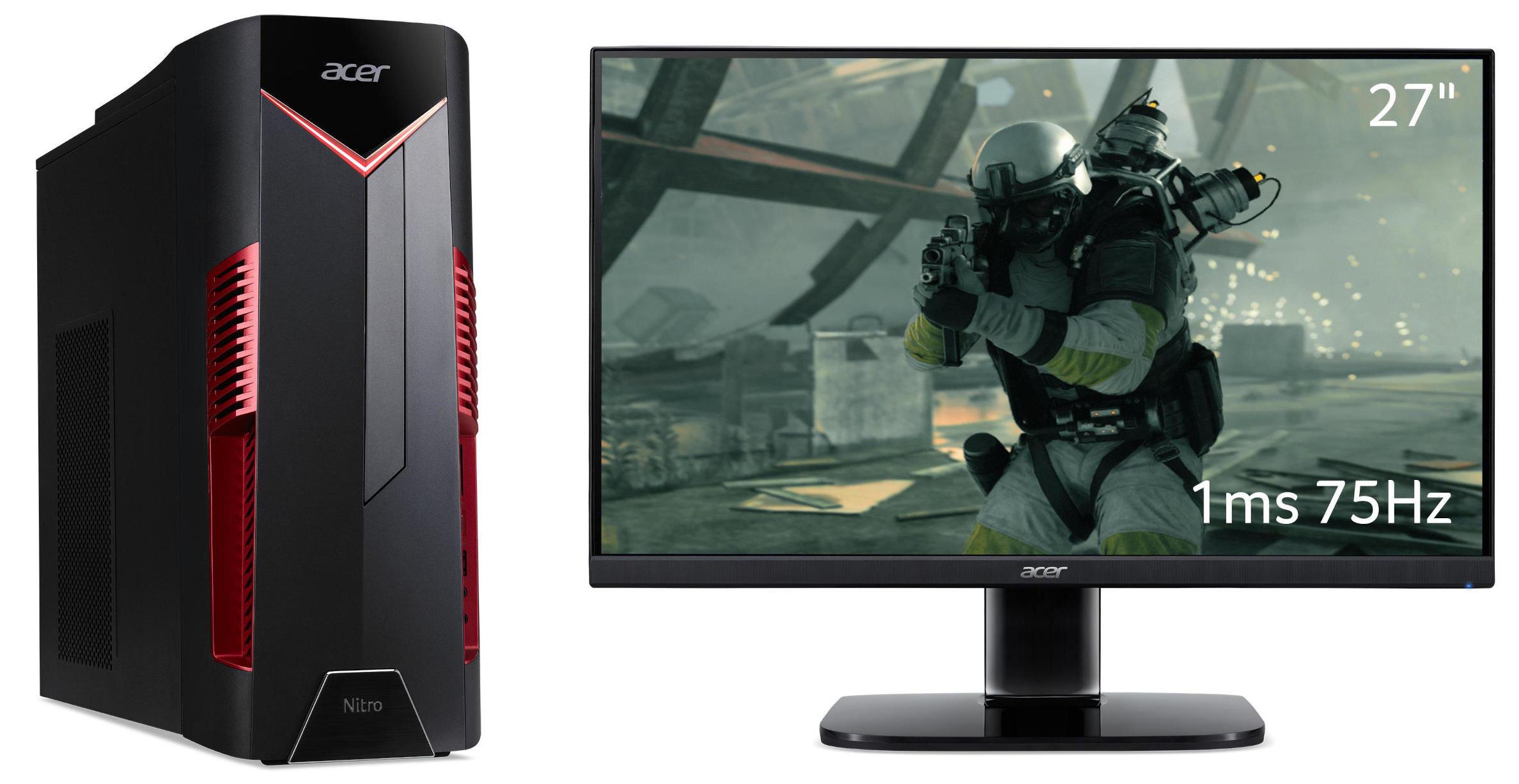 Komputer Acer Nitro 50 Intel® Core™ i5-9400F 8GB 1TB GTX1650 + monitor KA272BI