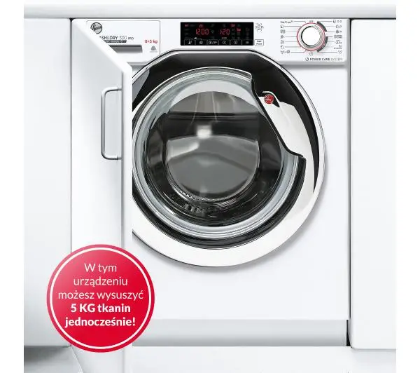 Hoover H-Wash 300 Pro HBDO485TAMCE 8kg/5kg Zdalne sterowanie - DRUGI -30%, ALBO 5-TY ZA 1ZŁ - Kup na Raty - RRSO 0%