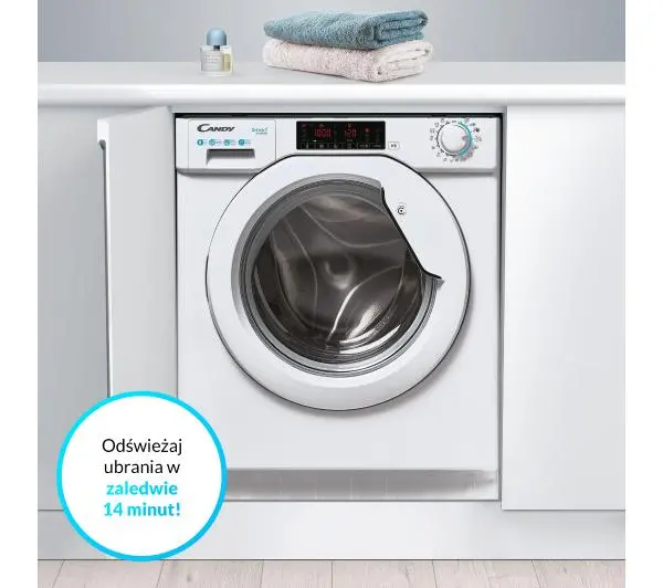 Candy Smart Inverter CBW 48TWME-S 8kg 1400obr/min - DRUGI -30%, ALBO 5-TY ZA 1ZŁ - Kup na Raty - RRSO 0%