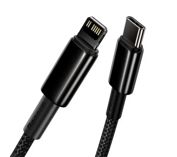 Baseus Kabel USB-C do Lightning Tungsten Gold 20W 5A PD 2m Czarny