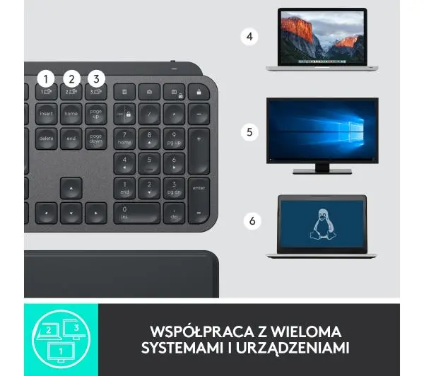 Logitech MX Keys Plus Grafitowy - Kup na Raty - RRSO 0%