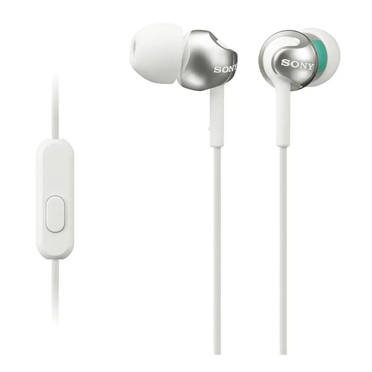 Słuchawki przewodowe Sony MDR-EX110AP Dokanałowe Mikrofon Biały