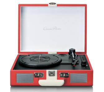 Gramofon Lenco TT-110RDWH Manualny Napęd paskowy Bluetooth Czerwono-biały