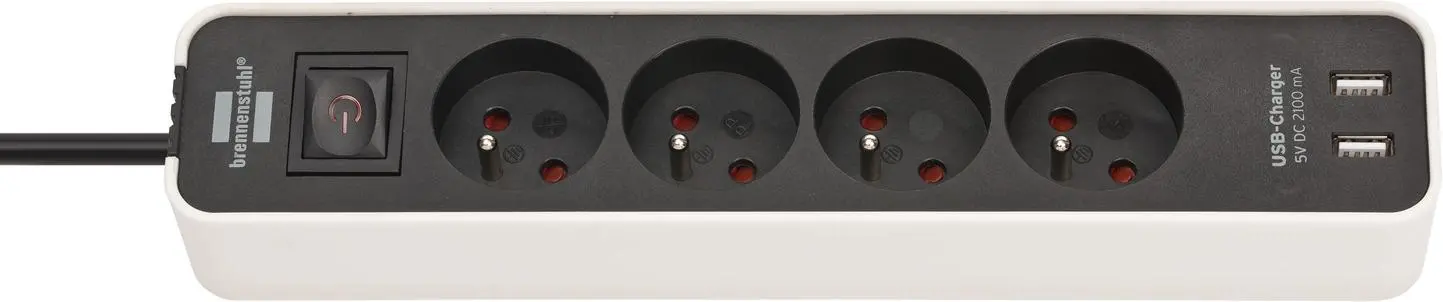 Listwa Brennenstuhl Ecolor 1153244026 4 gniazda 1,5m Biało-czarny