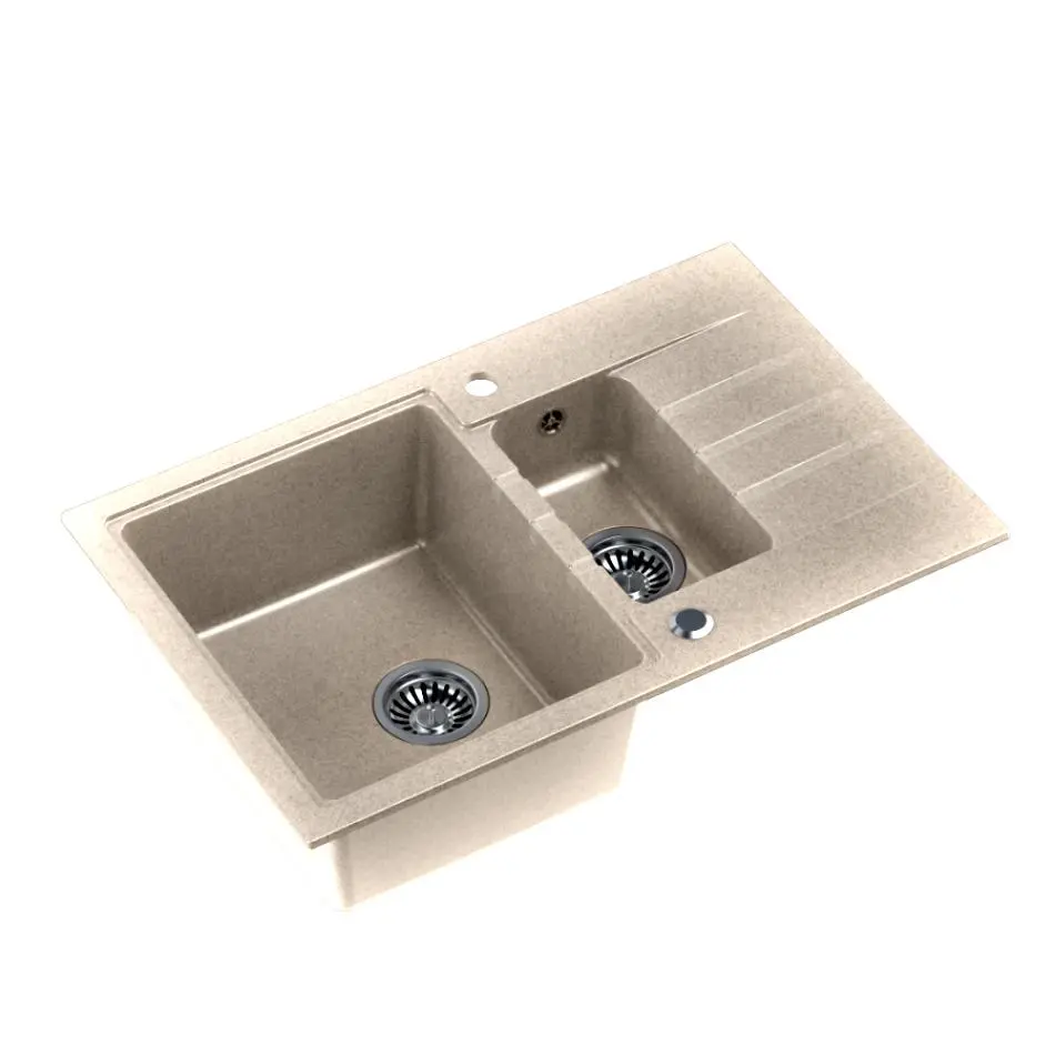 Zlewozmywak Quadron HCQP57850BEZK Peter 156 Granitowy Beżowy