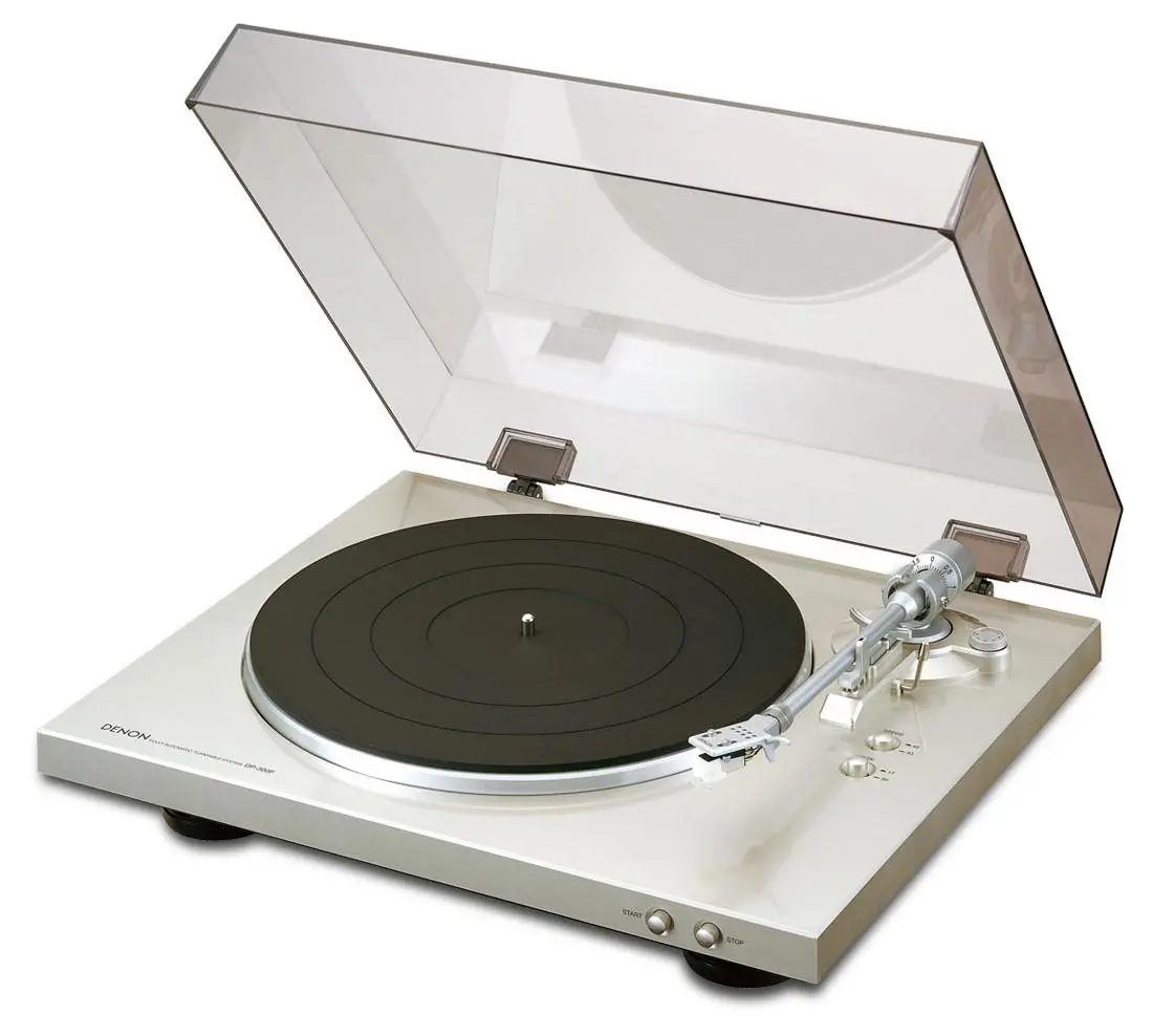 Gramofon Denon DP-300F Automatyczny Napęd paskowy Przedwzmacniacz Srebrny