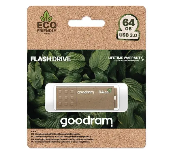 GoodRam UME3 Eco Friendly 64GB USB 3.0 Brązowy