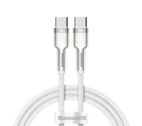 Kabel USB Baseus USB-C - USB-C 1 m Biały (baseus_20210316150659)