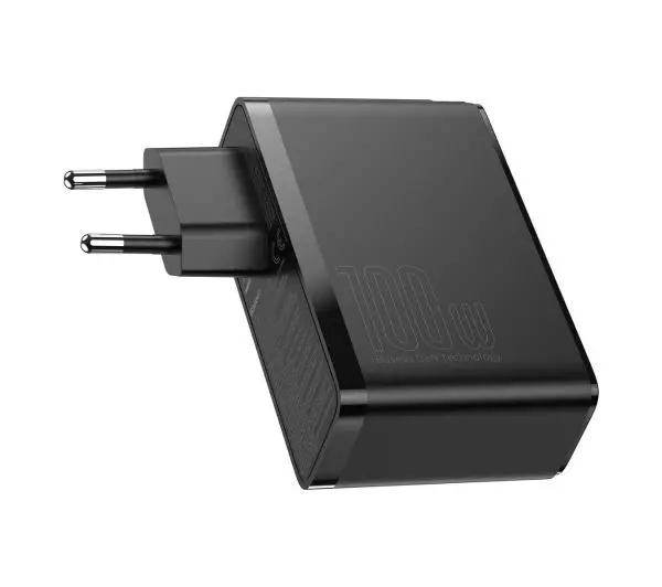 Baseus GaN2 Pro 2x USB + 2x USB-C 100W Czarny - ⚡ EURO HIT CENOWY! ⚡
