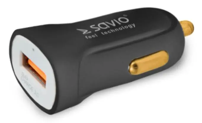 Ładowarka samochodowa Savio Quick Charge 3,0A SA-05/B Czarny