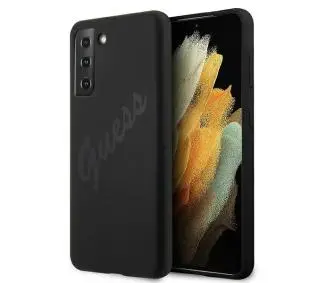 Guess Silicone Vintage Script do Samsung Galaxy S21+ Czarny