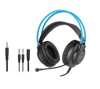 Słuchawki przewodowe z mikrofonem A4tech FStyler FH200i Nauszne Niebieski