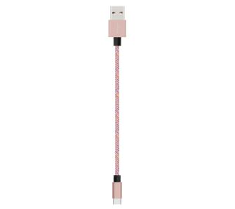 kabel USB BigBen CABTISUSBC2M3AP Kabel z oplotem USB C 2m 3A (różowy)