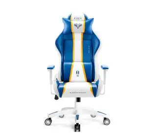 Diablo Chairs X-One 2.0 Normal Size Gamingowy do 136kg Skóra ECO Tkanina Biało-niebieski - Kup na Raty - RRSO 0%