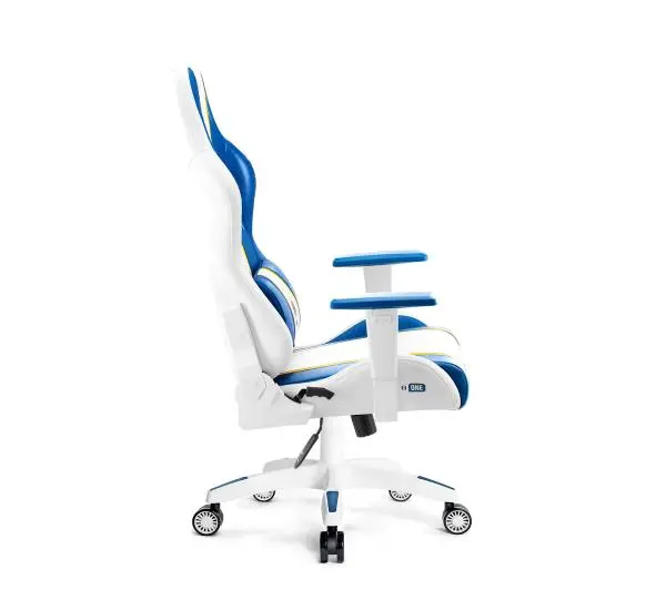 Diablo Chairs X-One 2.0 Normal Size Gamingowy do 136kg Skóra ECO Tkanina Biało-niebieski - Kup na Raty - RRSO 0%