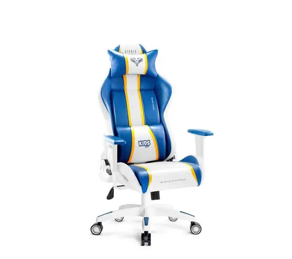 Diablo Chairs X-One 2.0 Kids Size Dla dzieci do 160kg Skóra ECO Tkanina Biało-niebieski - Kup na Raty - RRSO 0%