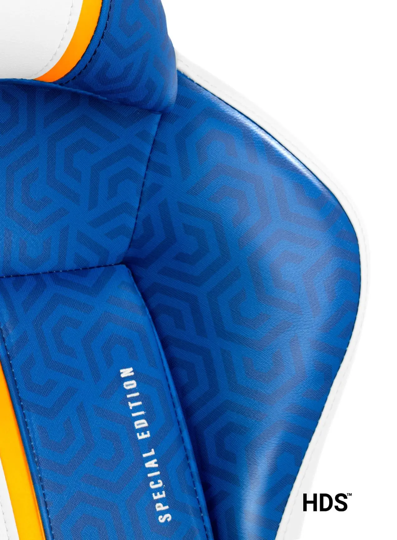 Fotel Diablo Chairs X-One 2.0 Kids Size Dla dzieci do 160kg Skóra ECO Tkanina Biało-niebieski