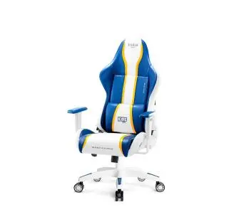 Fotel Diablo Chairs X-One 2.0 Kids Size Dla dzieci do 160kg Skóra ECO Tkanina Biało-niebieski