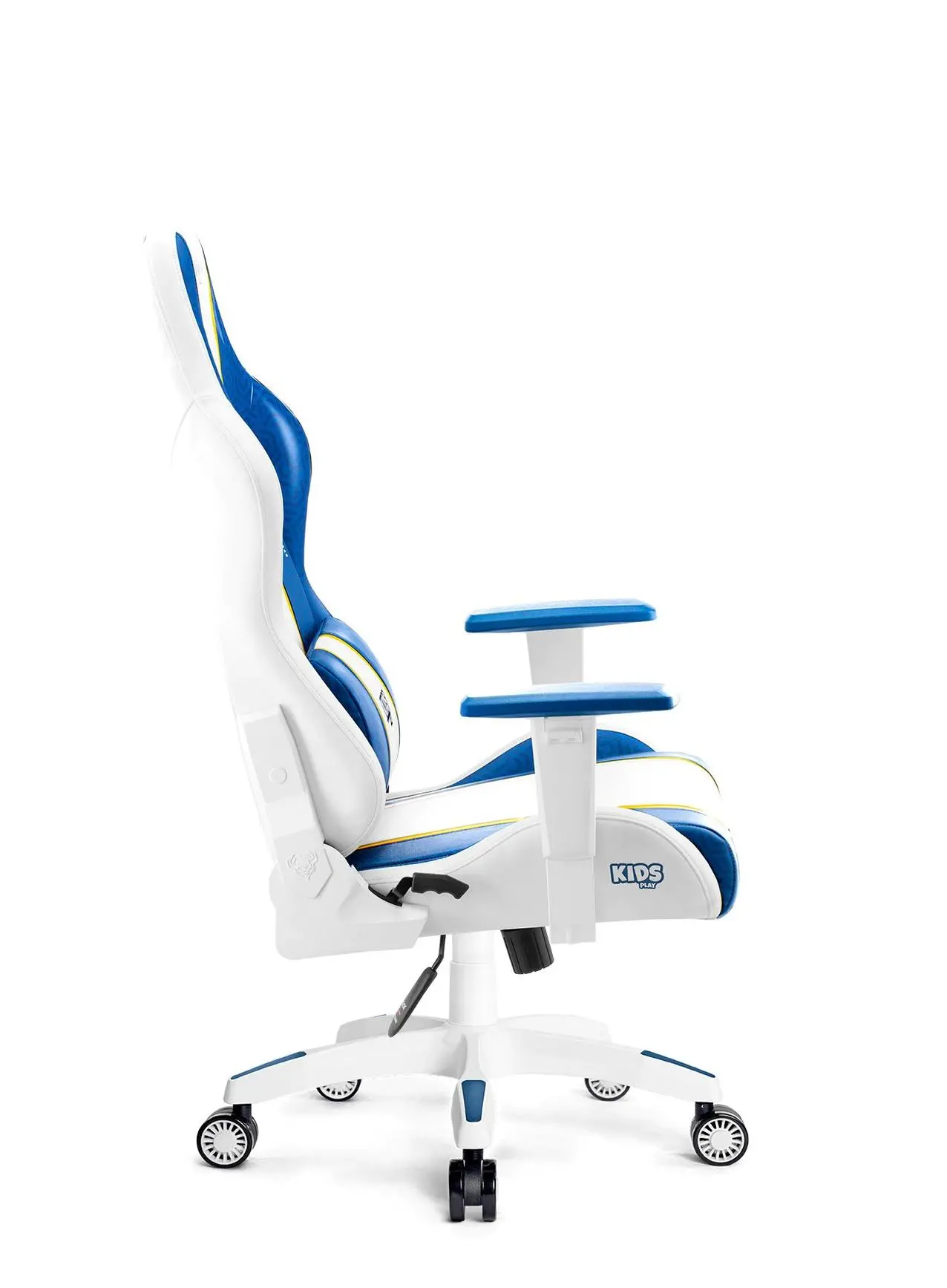 Fotel Diablo Chairs X-One 2.0 Kids Size Dla dzieci do 160kg Skóra ECO Tkanina Biało-niebieski