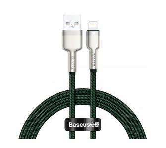 Kabel Baseus Cafule Metal USB - Lightning 1m Zielony