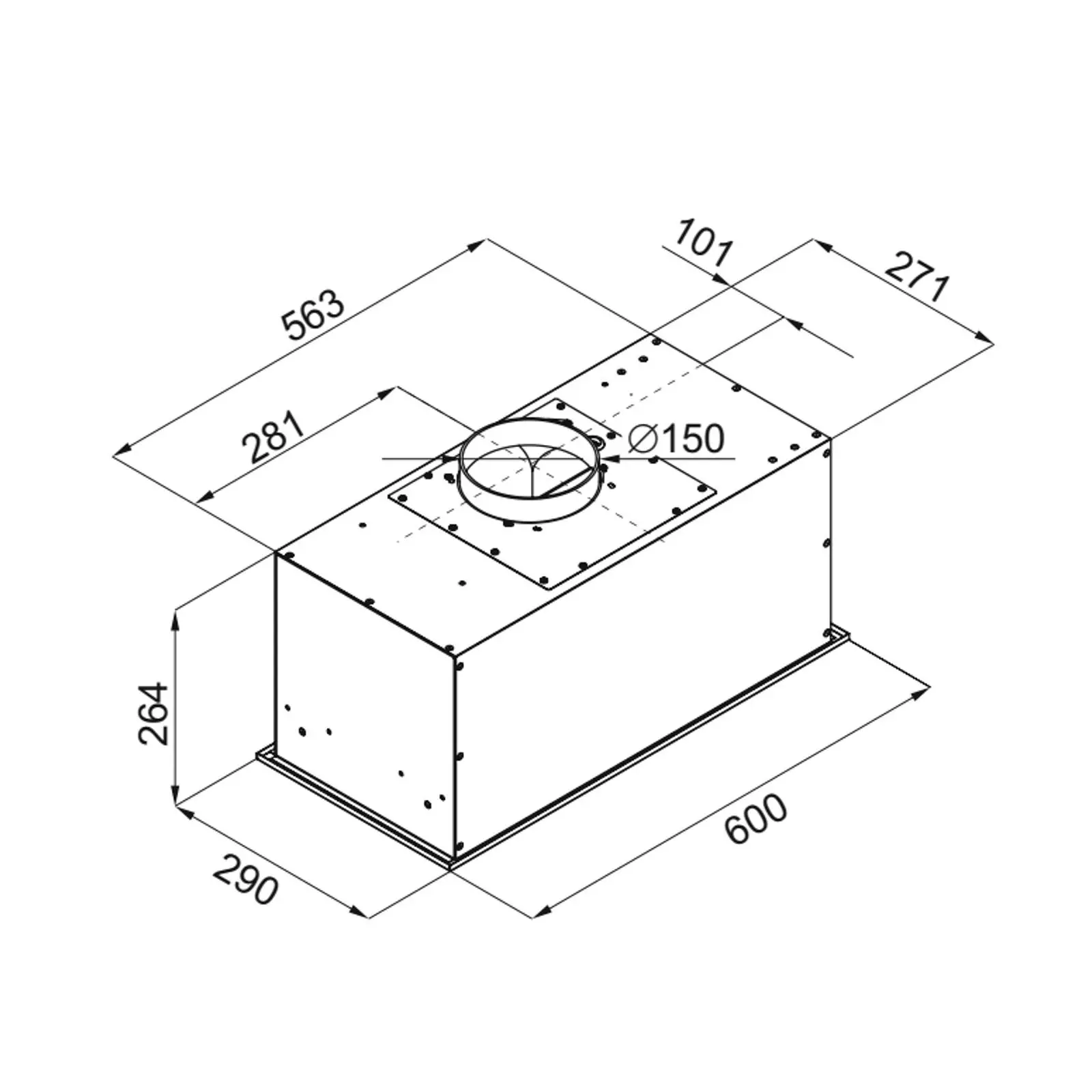фото Витяжка вбудована VDB Evo 6 Black