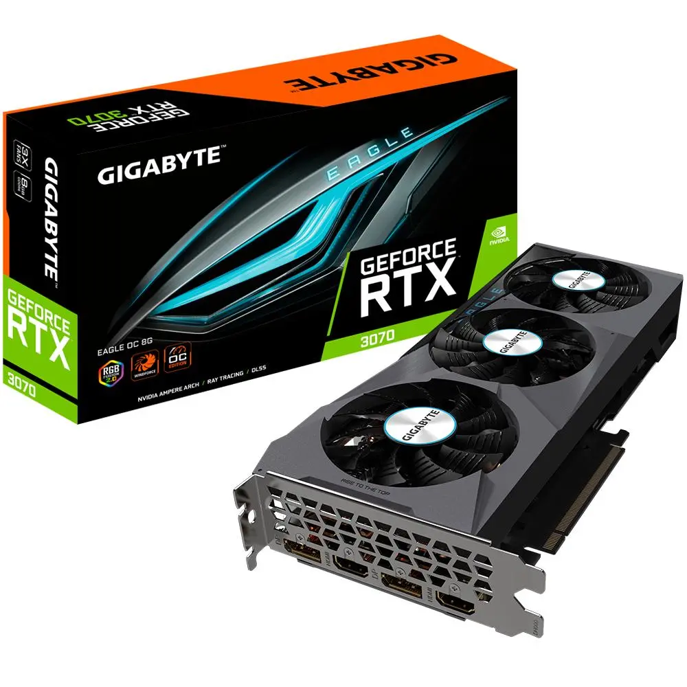 Karta graficzna Gigabyte GeForce RTX 3070 EAGLE OC (rev. 2.0) 8GB GDDR6 256bit DLSS