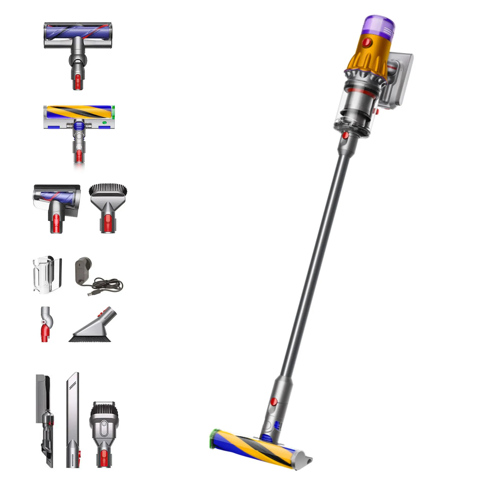 Odkurzacz bezprzewodowy Dyson V12 Slim Absolute wersja 2021 60min Wymienny akumulator Mini elektroszczotka