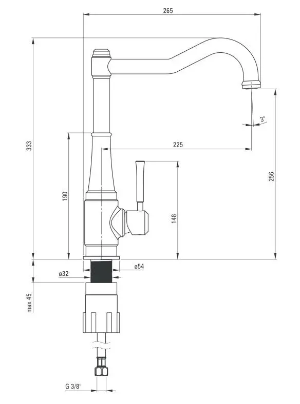 фото Змішувач для кухонної мийки Deante Tamizo BQT N63M