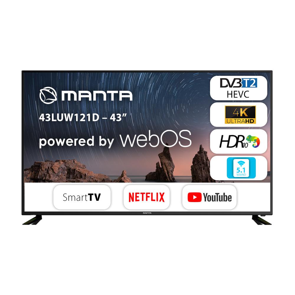 Telewizor Manta 43LUW121D - 43" - 4K - Smart TV