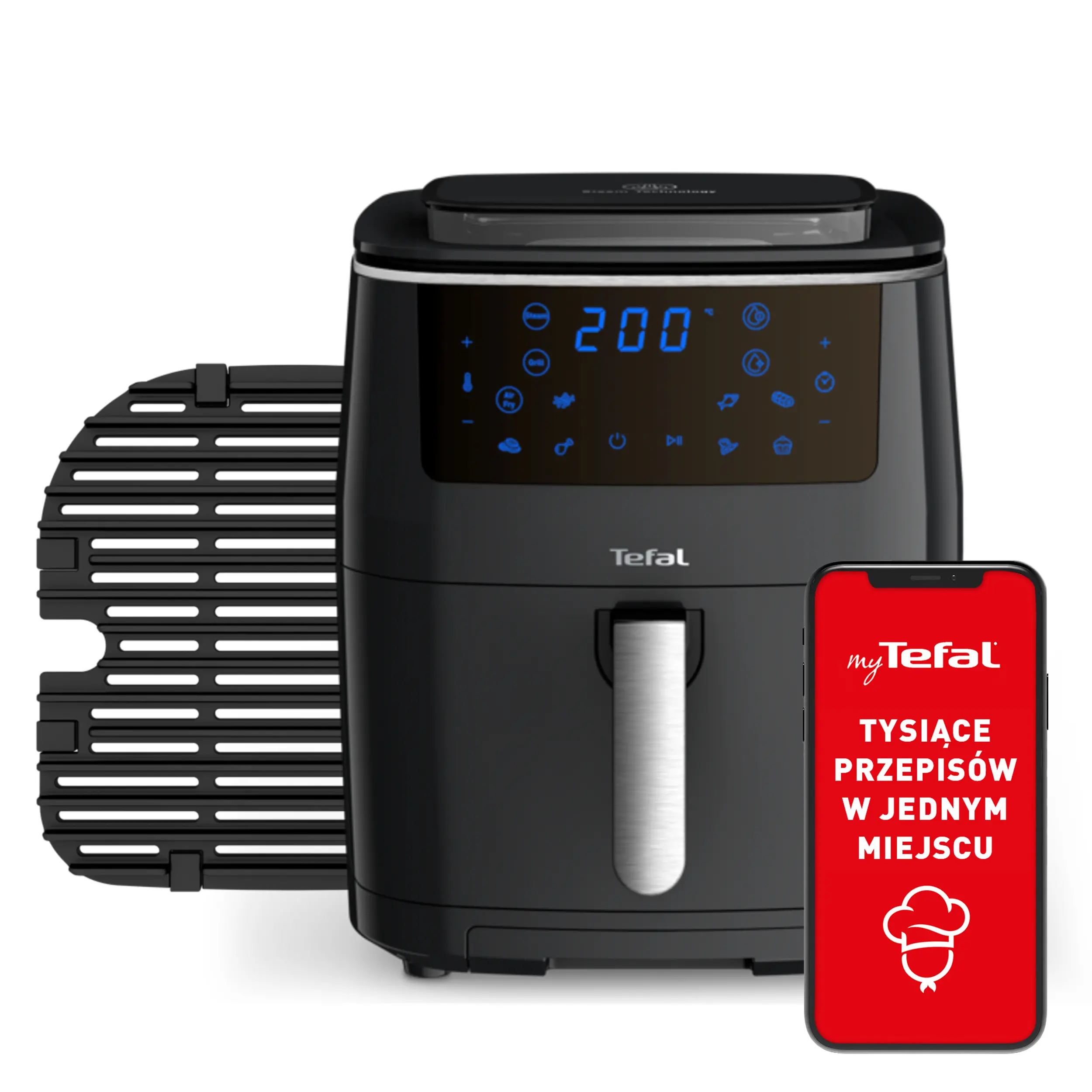 Air fryer Tefal Easy Fry Grill & Steam FW2018 1700W 6,5l Aplikacja mobilna