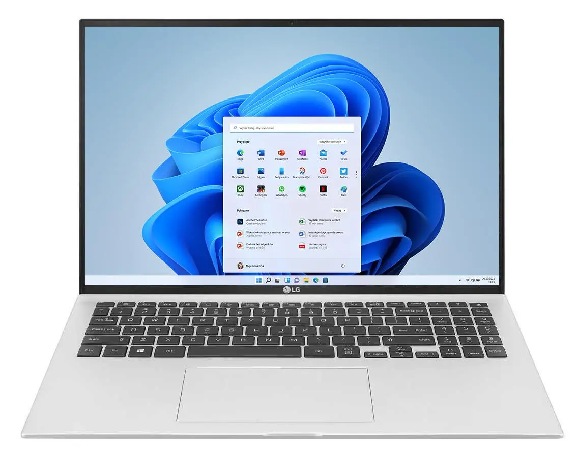 Laptop LG Gram 16'' 2021 16Z90P-G.AA66Y i5-1135G7 16GB RAM 512GB Dysk SSD Win11 Srebrny