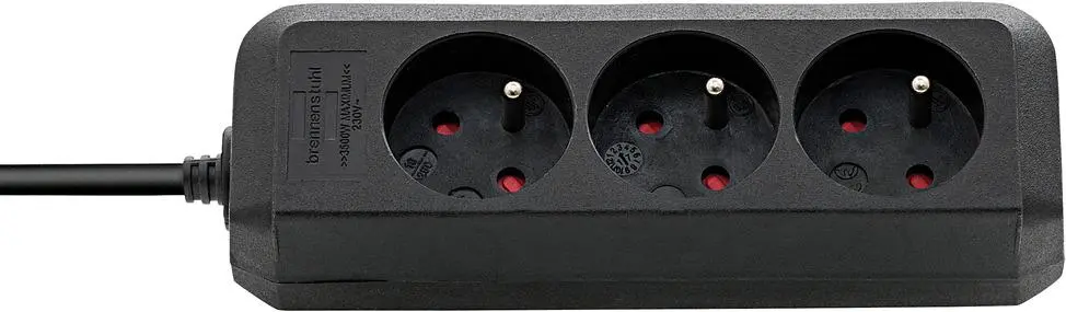 Przedłużacz Brennenstuhl Eco-Line 1157504 3 gniazda 3m Czarny
