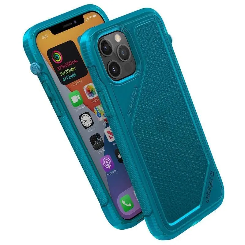 Etui Catalyst Vibe do iPhone 12/12 Pro niebiesko Przeźroczysty