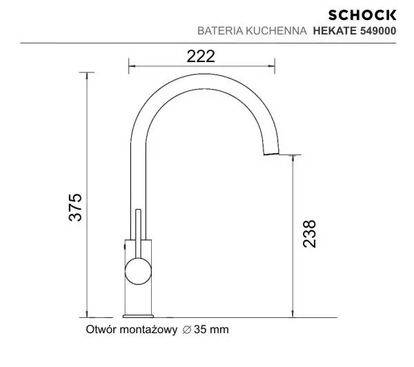 Schock Hekate 549000 Czarny Mosiądz - Kup na Raty - RRSO 0%