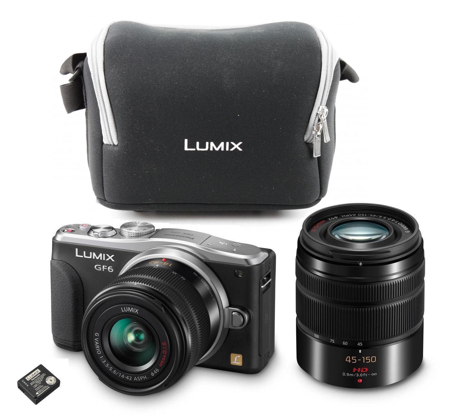 Panasonic Lumix G  DMC-GF6 + 14-42 mm + 45-150 mm + torba + akumulator