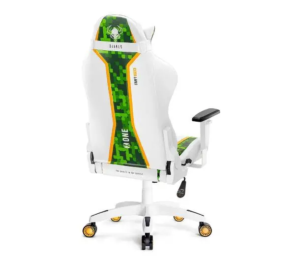 Diablo Chairs X-One 2.0 Craft King Size Gamingowy do 180kg Skóra ECO Tkanina Biało-zielony - Kup na Raty - RRSO 0%