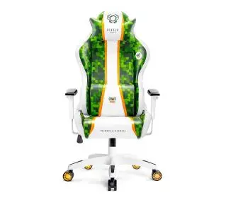 Diablo Chairs X-One 2.0 Craft King Size Gamingowy do 180kg Skóra ECO Tkanina Biało-zielony - Kup na Raty - RRSO 0%