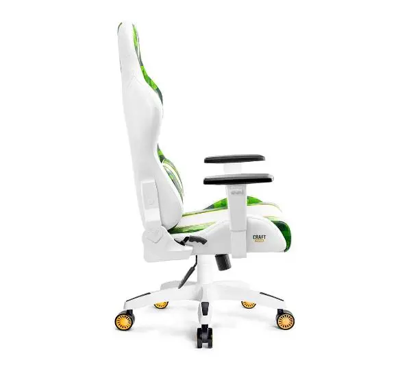 Diablo Chairs X-One 2.0 Craft King Size Gamingowy do 180kg Skóra ECO Tkanina Biało-zielony - Kup na Raty - RRSO 0%