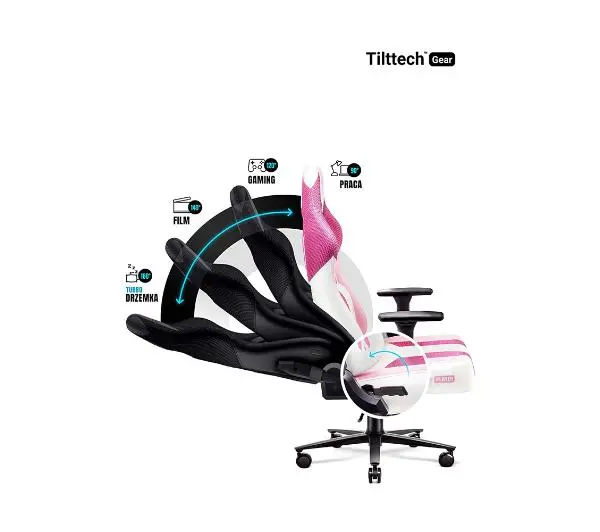 Diablo Chairs X-Player 2.0 Normal Size Gamingowy do 150kg Skóra ECO Tkanina Marshmallow pink - Kup na Raty - RRSO 0%