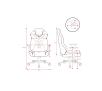 Fotel Diablo Chairs X-Gamer 2.0 Normal Size Gamingowy do 150kg Skóra ECO Tkanina Marshmallow pink