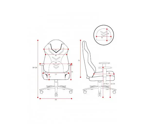 Diablo Chairs X-Gamer 2.0 Normal Size Gamingowy do 150kg Skóra ECO Tkanina Marshmallow pink - Kup na Raty - RRSO 0%